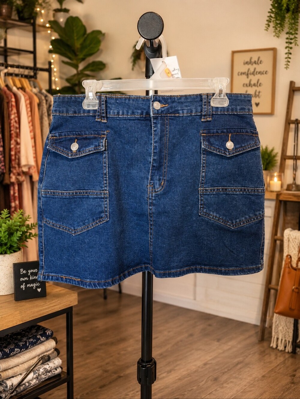 Project Rebel Jean MIni Skirt size XL. NEW WITH TAGS. 35in Waist